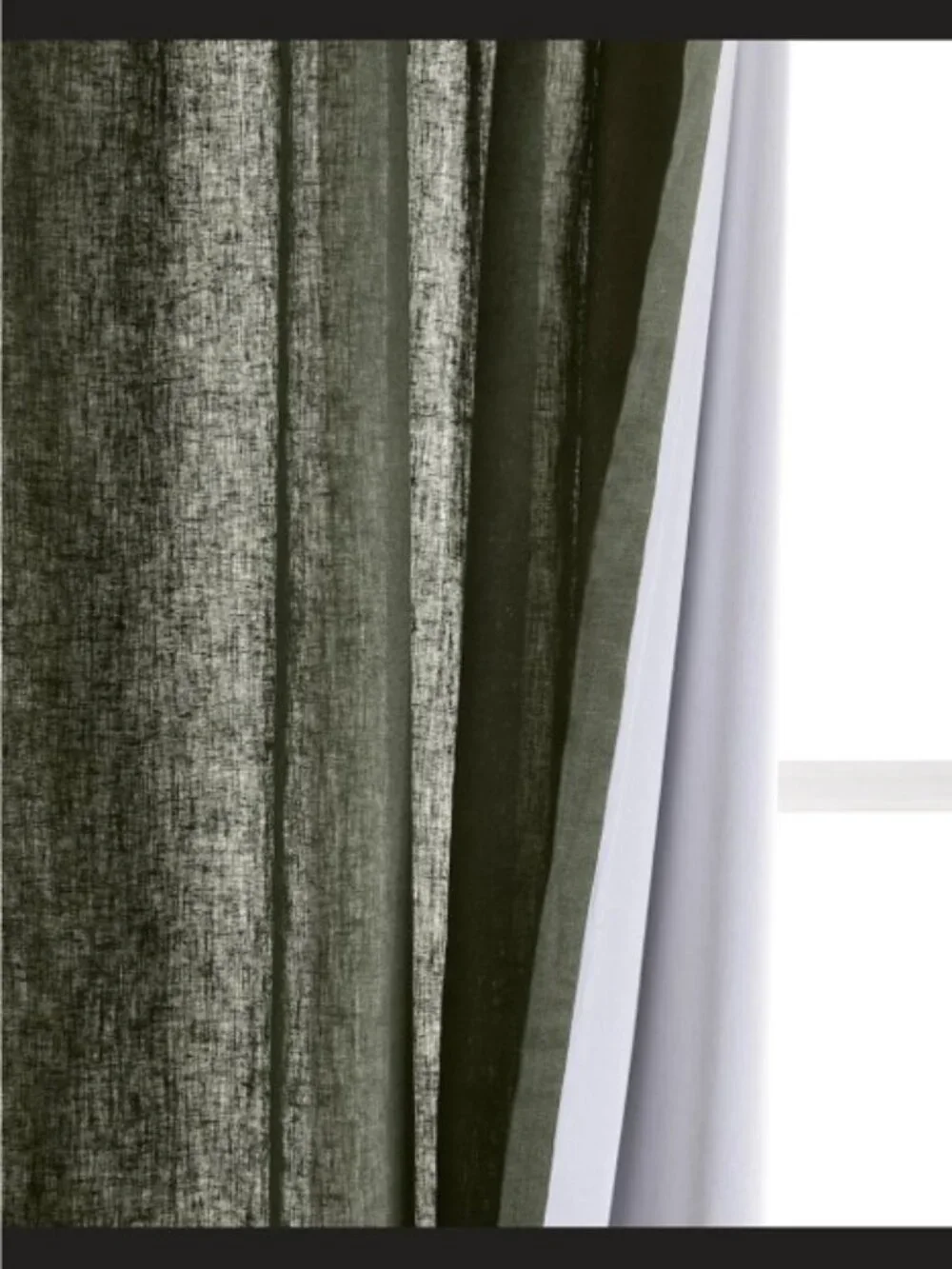 Quince European Linen Curtain Light Filtering Single Panel 48